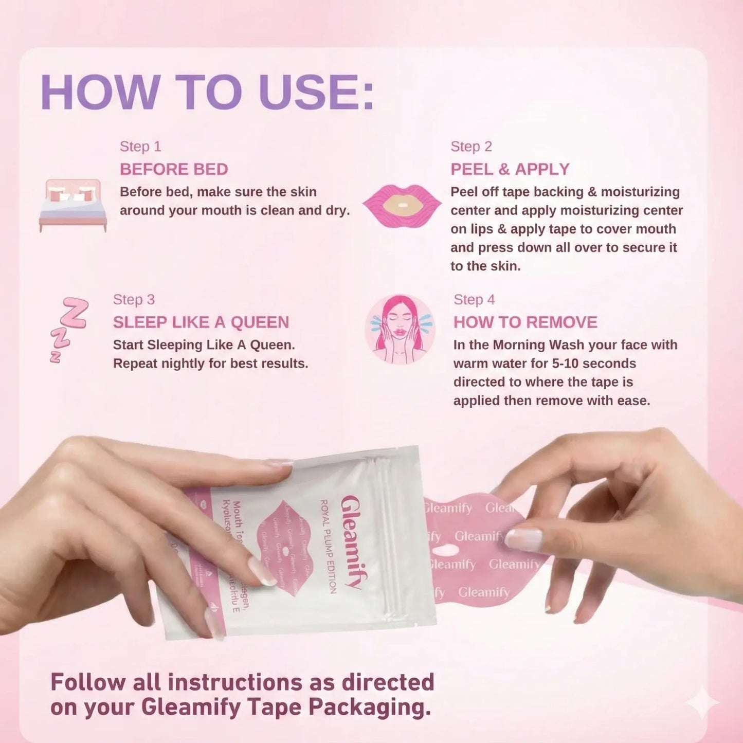 Gleamify Hydrating Collagen Mouth Tape