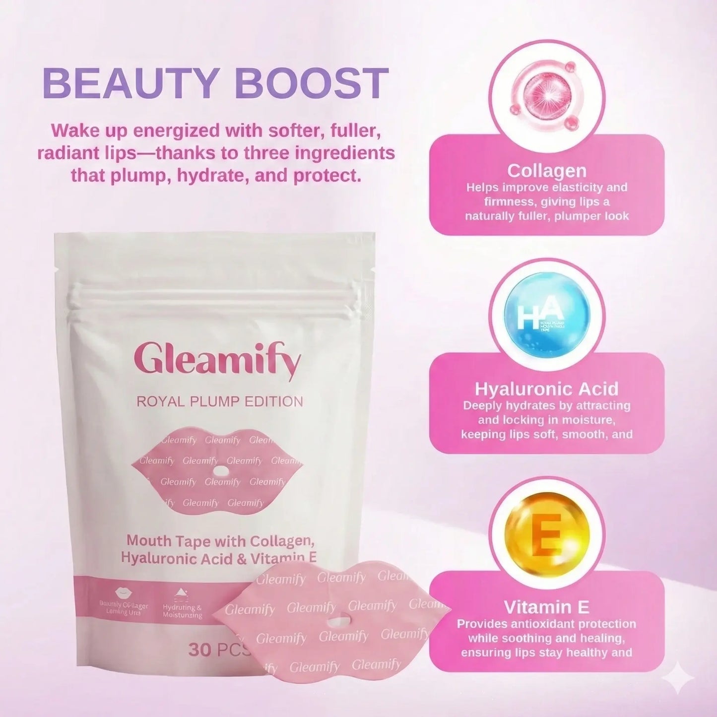Gleamify Hydrating Collagen Mouth Tape