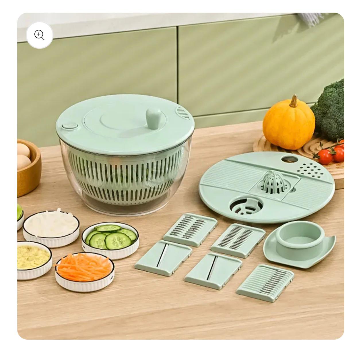 Multifunctional Vegetable Salad Dehydrator and Cutter