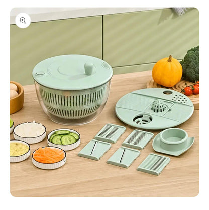 Multifunctional Vegetable Salad Dehydrator and Cutter
